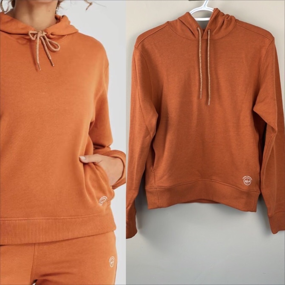 Allbirds R&R Hoodie Organic Pima Cotton Burnt Orange Sweater